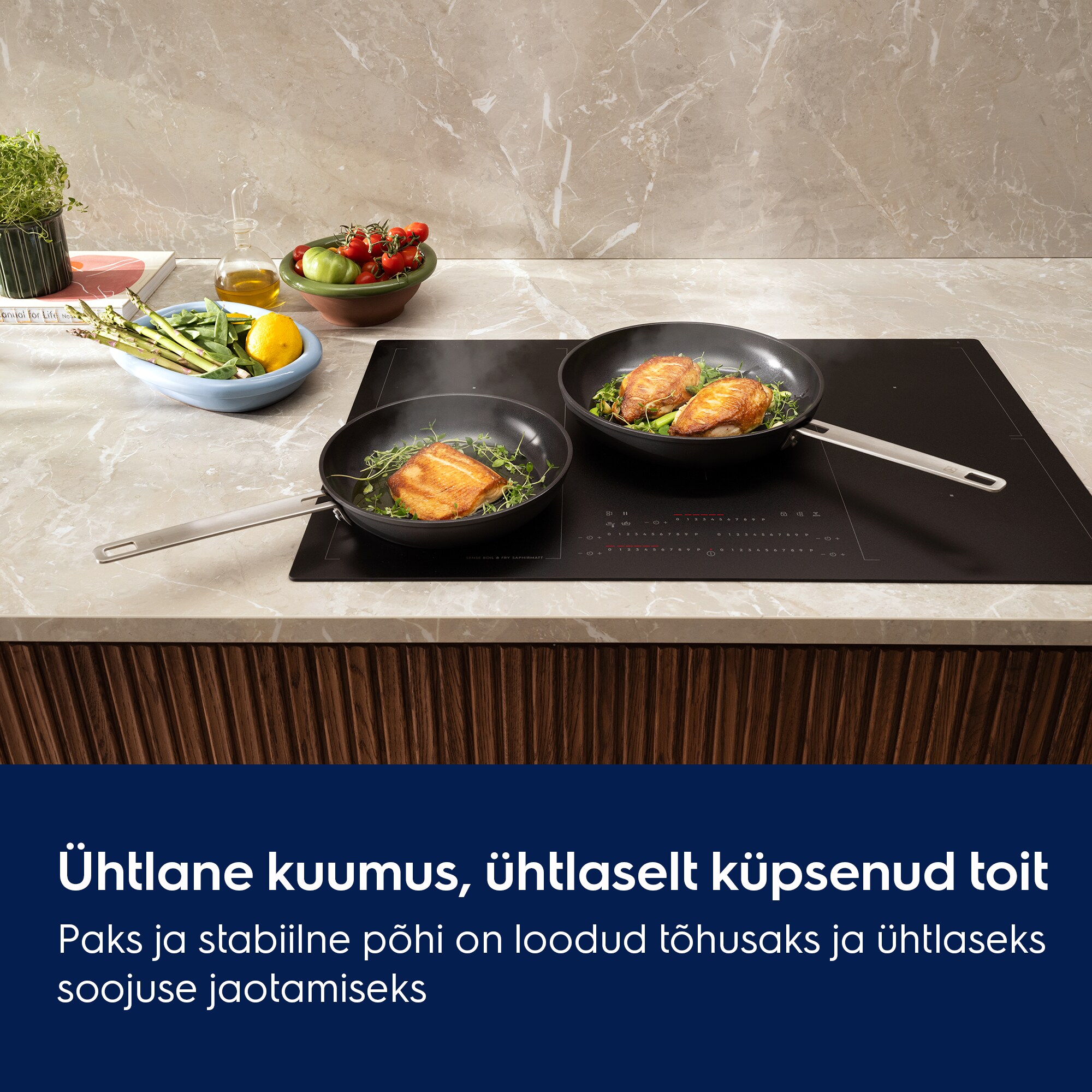 Ühtlane kuumus, ühtlaselt küpsenud toit Paks ja stabiilne põhi on loodud tõhusaks ja ühtlaseks soojuse jaotamiseks
