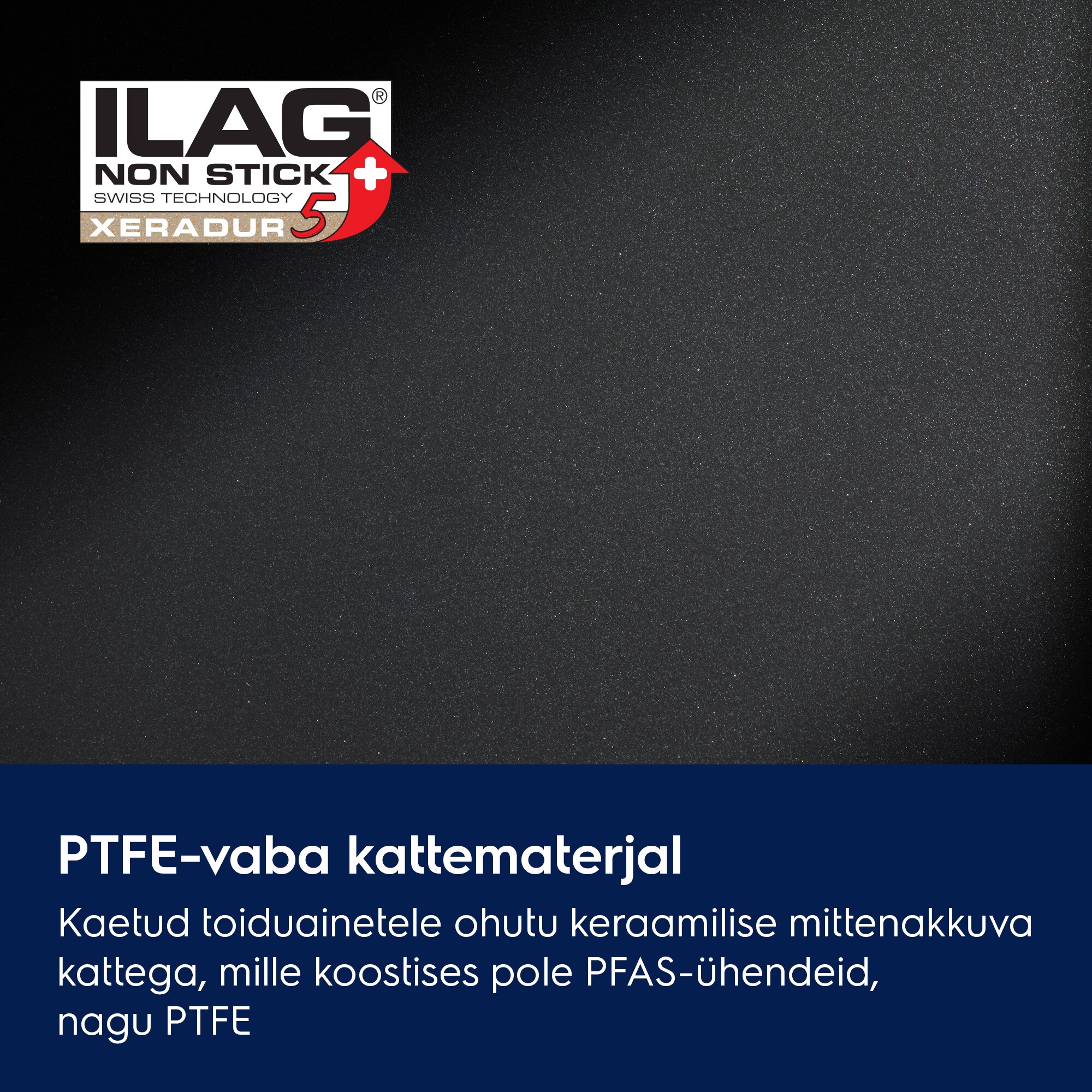 PTFE-vaba kattematerjal Kaetud toiduainetele ohutu keraamilise mittenakkuva kattega, mille koostises pole PFAS-ühendeid, nagu PTFE