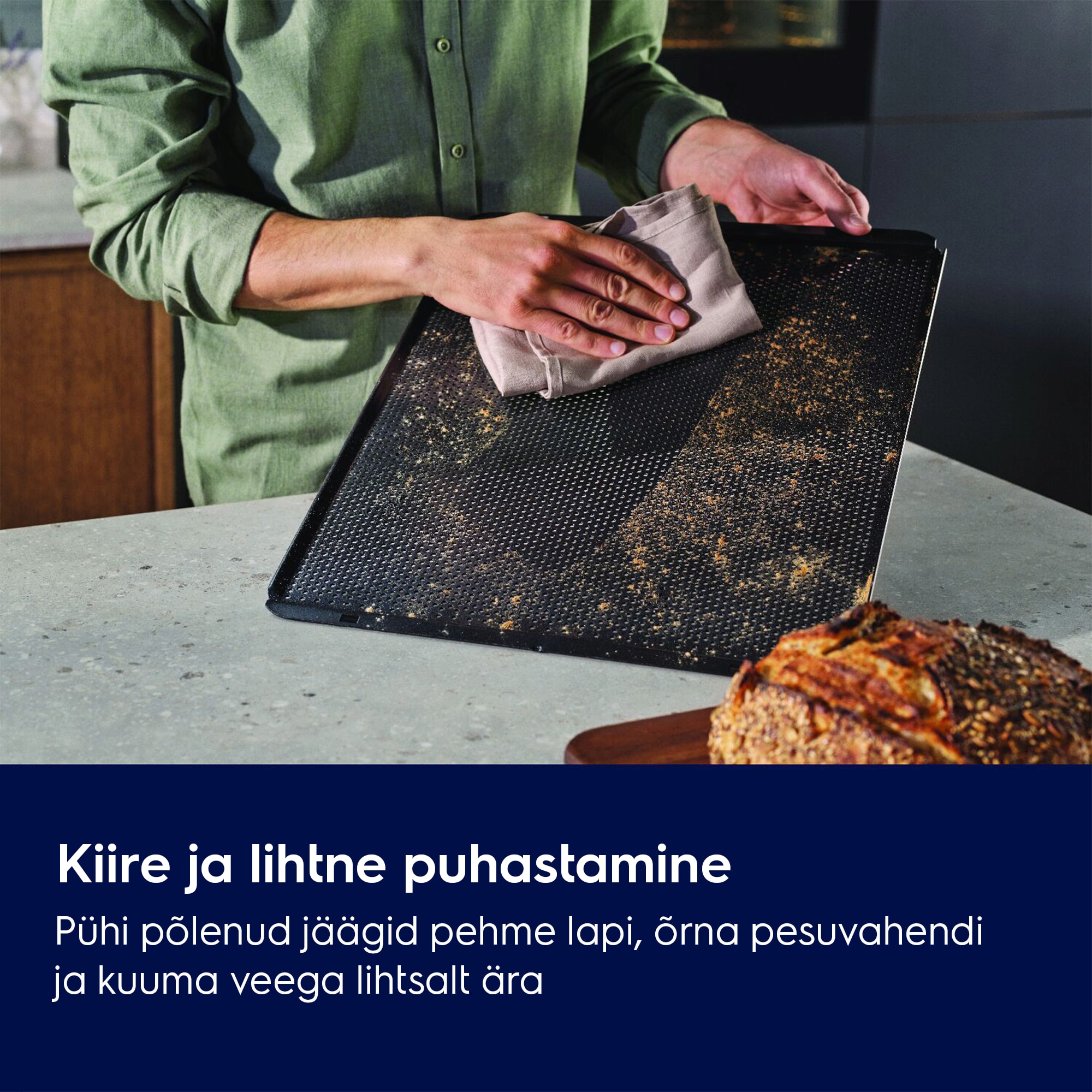 Kiire ja lihtne puhastamine Pühi põlenud jäägid pehme lapi, õrna pesuvahendi ja kuuma veega lihtsalt ära