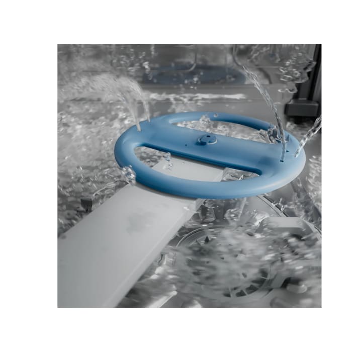 Powerful, double-rotating spray coverage with 360Clean.