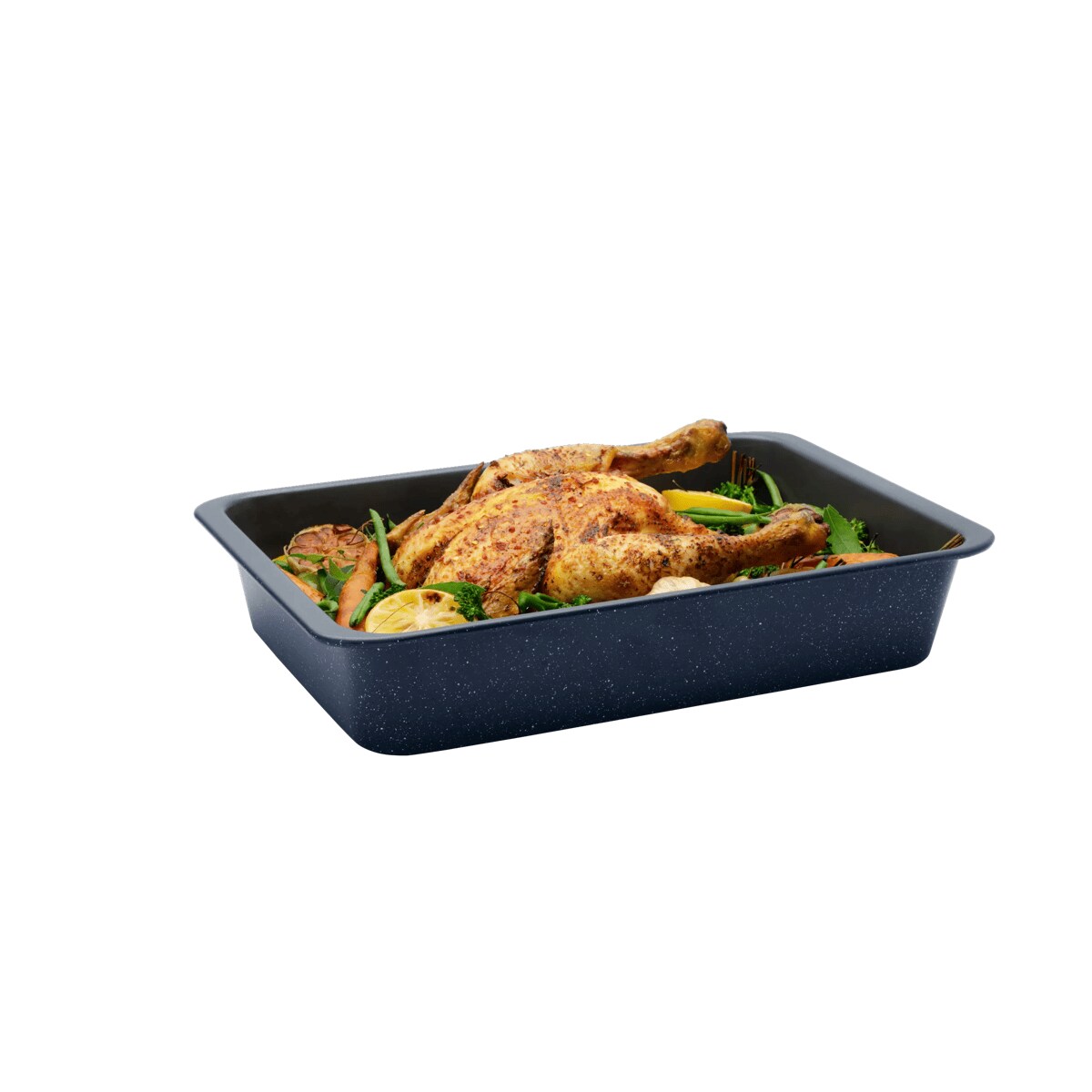Product in use, whole chicken with vegetables and herbs