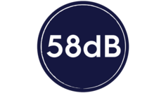 Kleebis 58 dB mürataseme tähisega