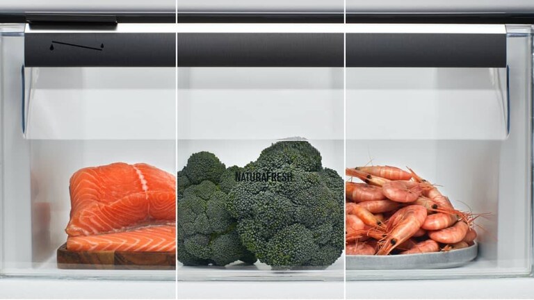 lõhe, brokoli ja krevetid