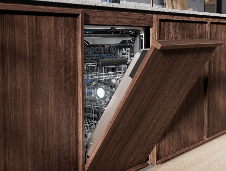 Poolavatud nõudepesumasin